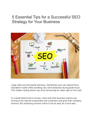 5 Essential Tips for a Successful SEO Strategy for Your Business