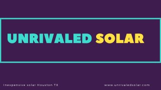 Inexpensive Solar Houston TX