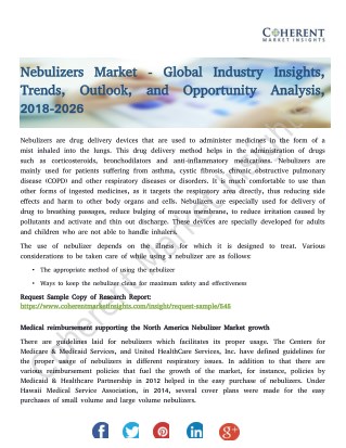 Nebulizers Market - Global Industry Insights, Trends, Outlook, and Opportunity Analysis, 2018-2026