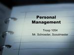 Personal Management