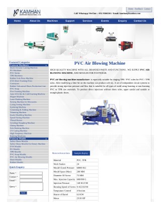 Pvc Airblowing Machine | Pvc Airblowing Moulding Machine, Manufacturers | kamhan.com