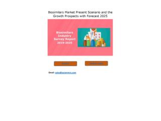 Biosimilars Market Outlook 2018 Globally, Geographical Segmentation, Industry Size & Share, Comprehensive Analysis to 20