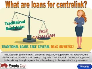 What are loans for centrelink?