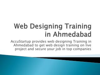 Web Designing Training in Ahmedabad