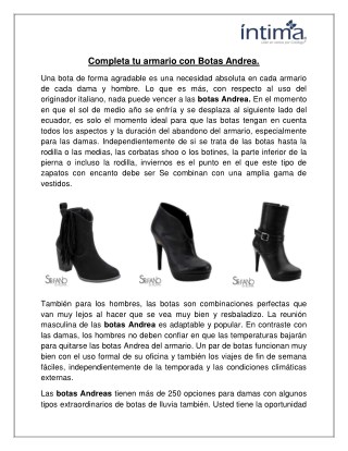 Completa tu armario con Botas Andrea.