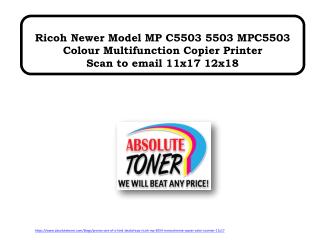 Ricoh Newer Model MP C5503 5503 MPC5503 Colour Multifunction Copier Printer