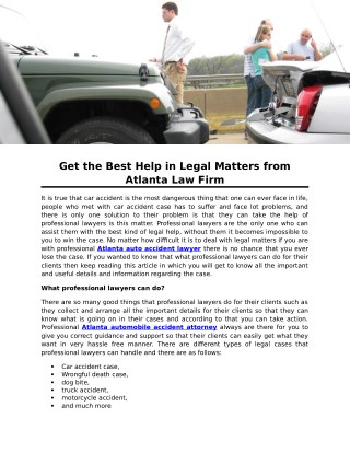 Get the Best Help in Legal Matters from Atlanta Law Firm