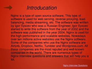 Nginx Interview Questions .ppt