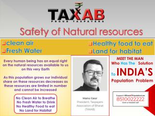 Safety of Natural Resources in India, #Bharat4PopulationLaw | TAXAB