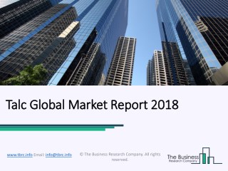 Talc Global Market Report 2018
