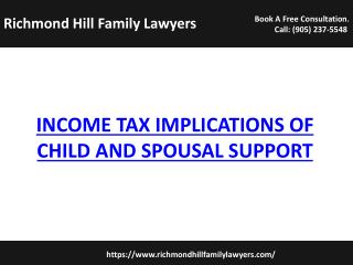 Income Tax Implications of Child and Spousal Support