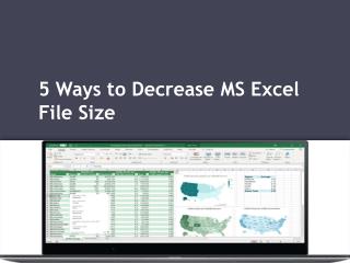 5 Ways to Decrease MS Excel File