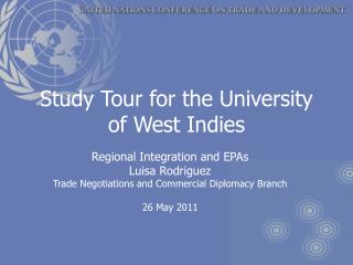 Study Tour for the University of West Indies