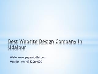 Best website design company in udaipur