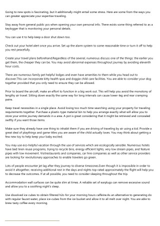 Would You Love To Journey? If You Have, Read Through This