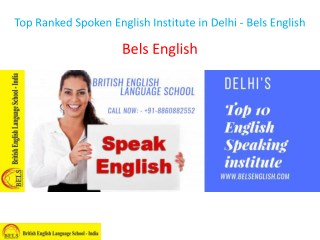 Top Ranked Spoken English Institute in Delhi - Bels English