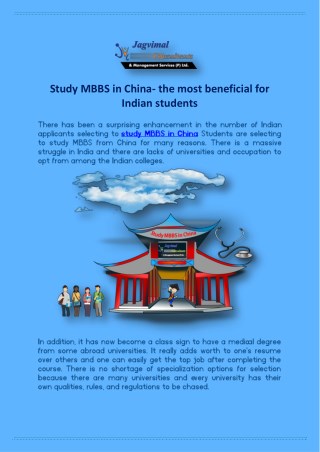 Study MBBS in China- the most beneficial for Indian students