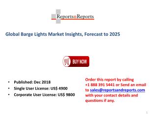 Barge Lights Market- Demand, Growth, Opportunities and Analysis of Top Key Player Forecast To 2025