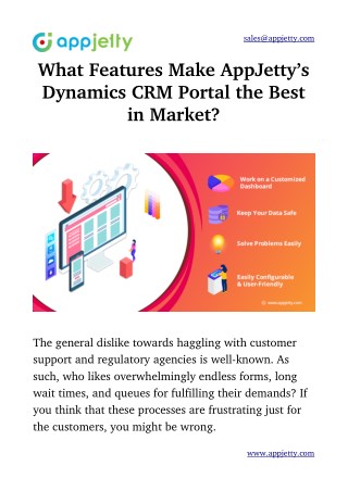 What Features Make AppJetty’s Dynamics CRM Portal the Best in Market?