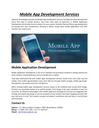 Mobile Application Development Services