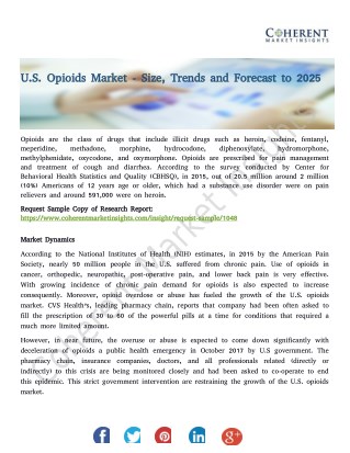 U.S. Opioids Market - Size, Trends and Forecast to 2025