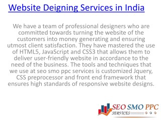 Website Deigning Services in India