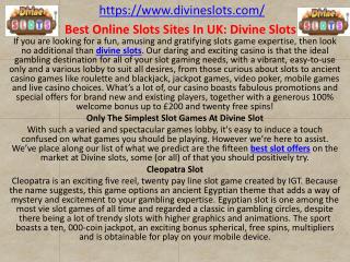 Best Online Slots Sites In UK: Divine Slots