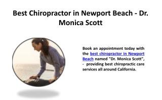 Best Chiropractor in Newport Beach - Dr. Monica Scott