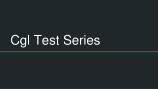 CGL Test Series