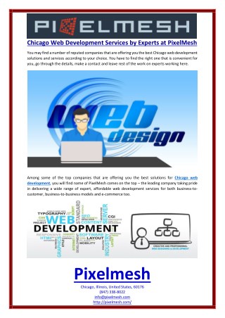 Chicago Web Development Services by Experts at PixelMesh