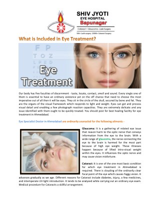 What is Included in Eye Treatment?