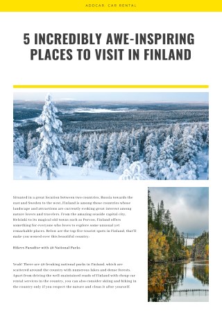 addCar: 5 Incredibly Awe-inspiring Places to Visit in Finland