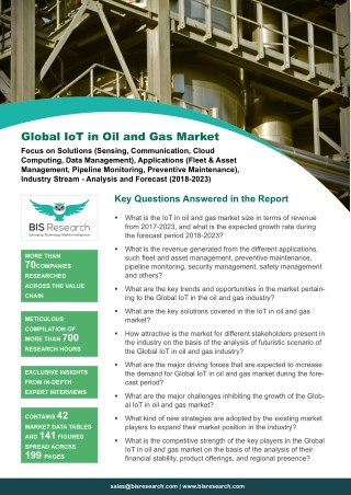 IoT in Oil and Gas Market Study