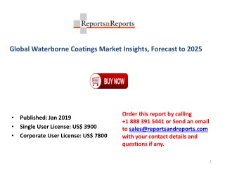 Waterborne Coatings Market: Growth Factors, Applications Regional Analysis, Key Players and Forecasts by 2025