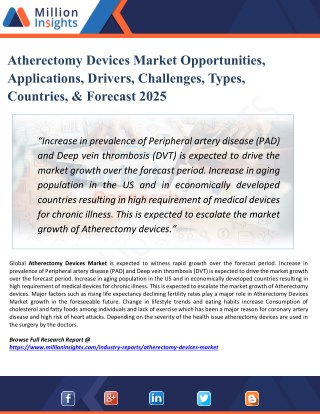 Atherectomy Devices Market - Industry Sales, Revenue, Gross Margin, Market Share, by Regions (2018-2025)