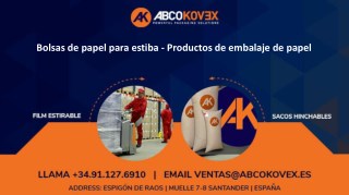 Bolsas de papel para estiba - Productos de embalaje de papel