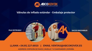 Válvulas de inflado estándar - Embalaje protector - Abco Kovex