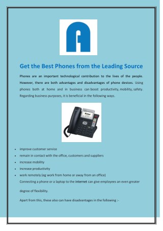 Get the Best Phones from the Leading Source
