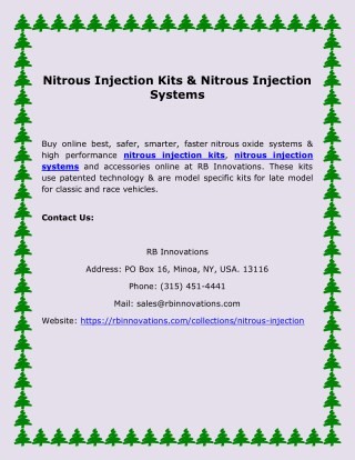 Nitrous Injection Kits & Nitrous Injection Systems