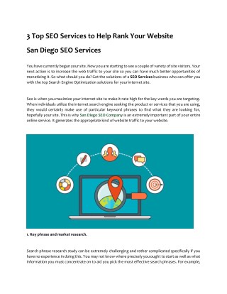 3 Top SEO Services To Help Rank Your Website