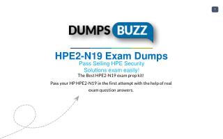 HP HPE2-N19 Dumps sample questions for Quick Success