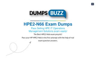 HP HPE2-N66 Dumps Download HPE2-N66 practice exam questions for Successfully Studying