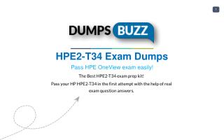 HP HPE2-T34 Dumps sample questions for Quick Success