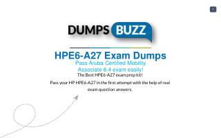 New HPE6-A27 VCE exam questions with Free Updates