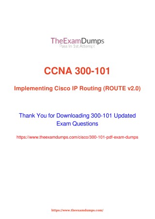 Cisco CCNP Routing and Switching 300-101 ROUTE Practice Questions [2019 Updated]