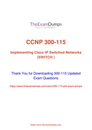 Cisco CCNP Routing and Switching 300-115 SWITCH Practice Questions [2019 Updated]