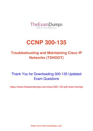 Cisco CCNP Routing and Switching 300-135 TSHOOT Practice Questions [2019 Updated]