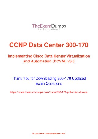 Cisco CCNP Data Center 300-170 DCVAI Practice Questions [2019 Updated]