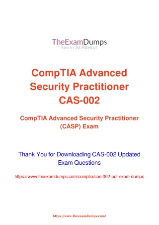 CompTIA CASP CAS-002 CASP Practice Questions [2019 Updated]