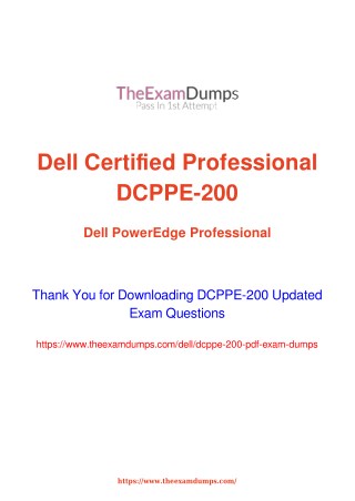 Dell DCPPE-200 Practice Questions [2019 Updated]